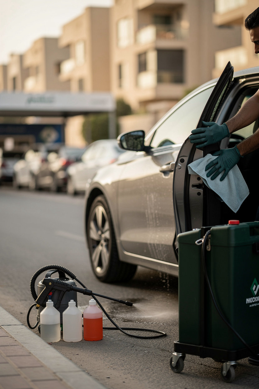 وشرز كلين خدمة غسيل سيارات احترافية في الرياض حي قرطبة